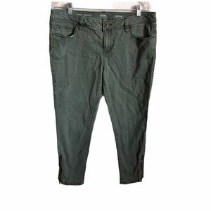 ANA‎ Olive Green Skinny Ankle Zipper Jeans